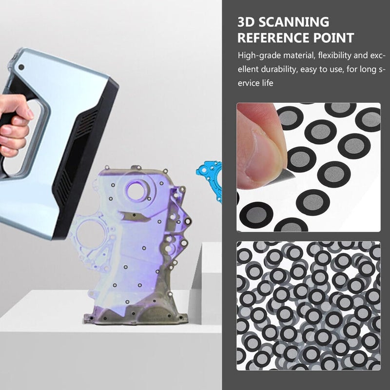 PargaDeco 3D Scanning dots,Scanning Markers,Tracking dots for 3D Scanning,High Reflective 3D Scanner dots,Diffuse Reflection Markers Easily Compatible with Einscan Creality Revopoint 3D Scanner (300) - Image 3